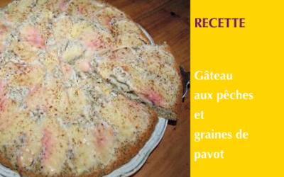 Gâteau aux pêches et graines de pavot